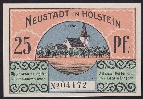 Almanya 25 Pfennig Notgeld 1921 Çil