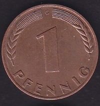 Almanya 1 Pfennig 1968 G