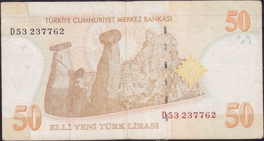 8.Emisyon 50 YTL D53 237762 Temiz