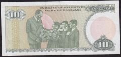 7.Emisyon 1.Tertip 10 Lira B49 282449 Çilaltı Kısa Kaş