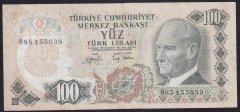 6.EMİSYON 2.TERTİP 100 LİRA H85 155039 ÇOK TEMİZ