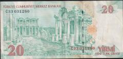 8.Emisyon 20 YTL C33 031280 Çok Temiz+