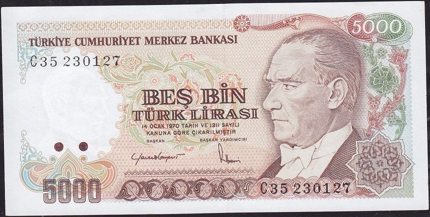 7.Emisyon 2.Tertip 5000 Lira C35 230127 Çilaltı Çil