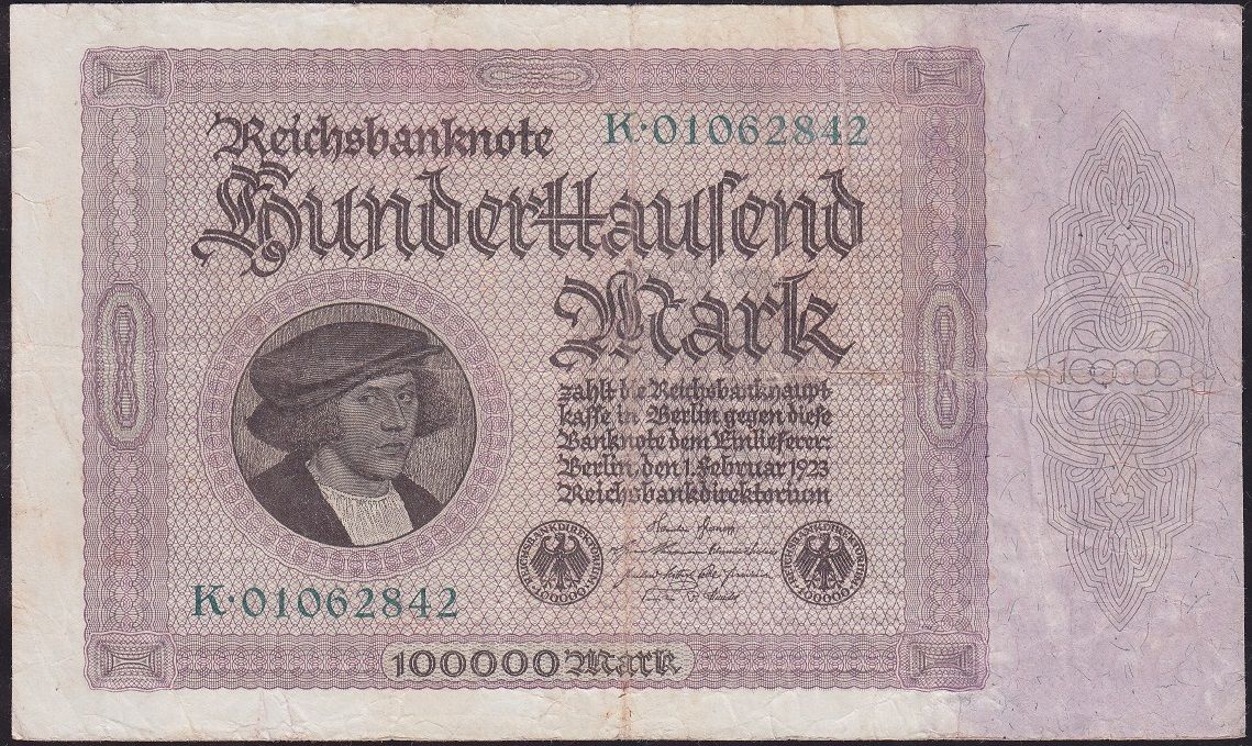 Almanya 100000 Mark 1923 Çok Temiz