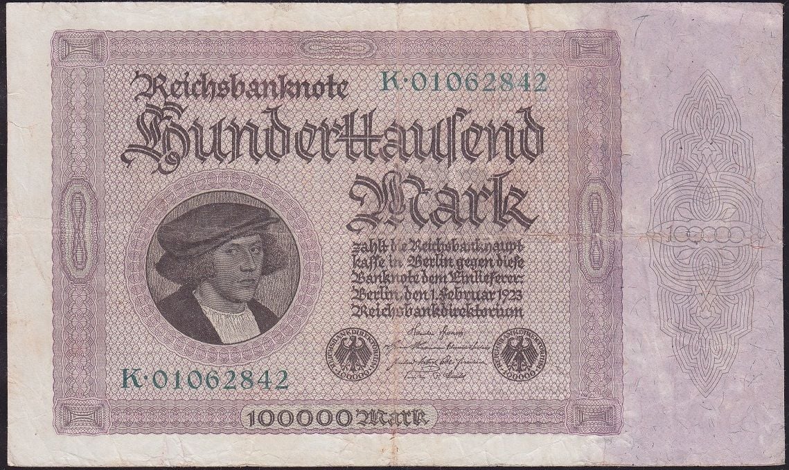 Almanya 100000 Mark 1923 Çok Temiz