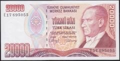 7.Emisyon 1.Tertip 20000 Lira E17 695055 Çilaltı Çil