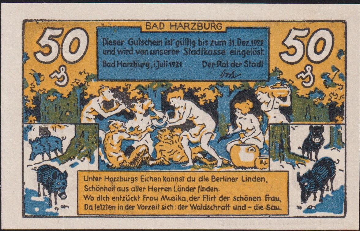 Almanya 50 Pfennig Notgeld 1921 Çil