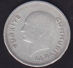 1935 Yılı 25 Kuruş Gümüş