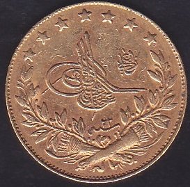 1293 / 22 ABDULHAMİD 100 KURUŞ ALTIN ( 7.2 Gram )