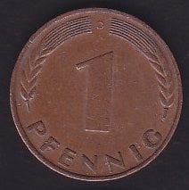 Almanya 1 Pfennig 1969 D