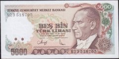7.Emisyon 4.Tertip 5000 Lira G23 518705 Çilaltı Çil