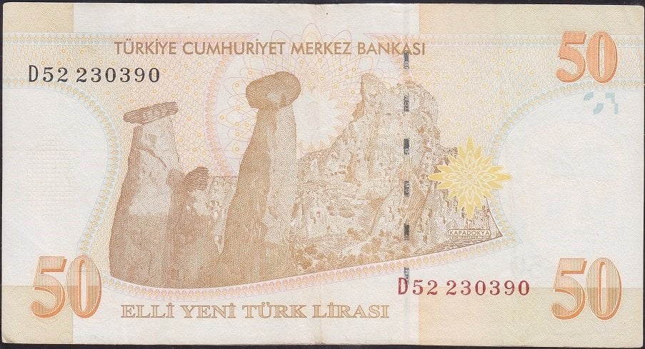 8.Emisyon 50 YTL D52 230390 Çok Temiz +
