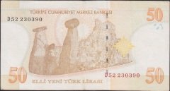 8.Emisyon 50 YTL D52 230390 Çok Temiz +