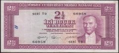 5.Emisyon 2.Tertip 2.5 Lira T9 66958 Çok Temiz+
