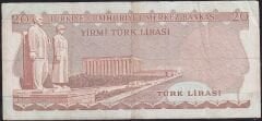 6.Emisyon 1.Tertip 20 Lira B1 190641 Çok Temiz+