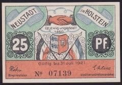 Almanya 25 Pfennig Notgeld 1921 Çil