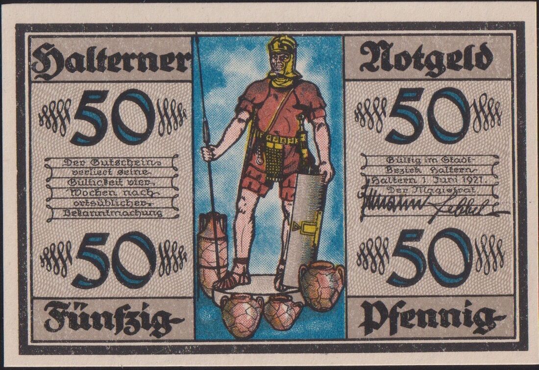 Almanya 50 Pfennig Notgeld 1921 Çil