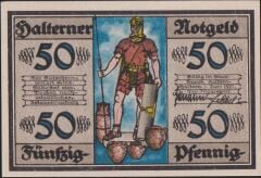 Almanya 50 Pfennig Notgeld 1921 Çil