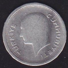 1935 Yılı 25 Kuruş Gümüş
