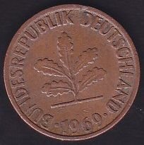 Almanya 1 Pfennig 1969 G