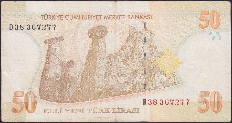 8.Emisyon 50 YTL D38 367277 Çok Temiz