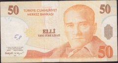 8.Emisyon 50 YTL D38 367277 Çok Temiz