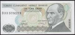 7.Emisyon 1.Tertip 10 Lira B33 578173 Çilaltı Çil Kısa Kaş