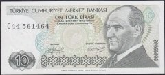 7.Emisyon 1.Tertip 10 Lira C44 561464 Çilaltı Çil Kısa Kaş