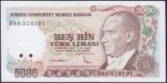 7.Emisyon 2.Tertip 5000 Lira B88 324797 Çilaltı Çil