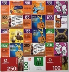 15 Farklı Hazır Kart Lotu