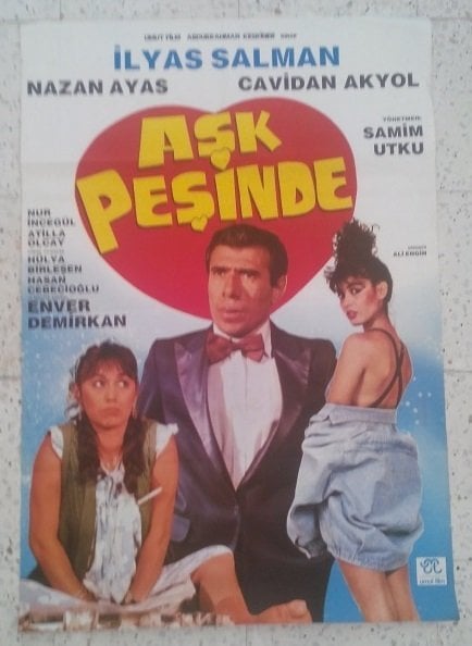 İLYAS SALMAN - AŞK PEŞİNDE - FİLM AFİŞİ eski para mezat
