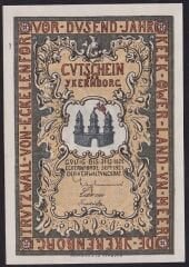 Almanya 25 Pfennig Notgeld 1921 Çil Filigranlı