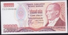 7.Emisyon 1.Tertip 20000 Lira E12 680444 Çilaltı Çil