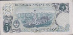 Arjantin 5 Pesos 1971 - 1973 Ççt Çilaltı Pick 288a