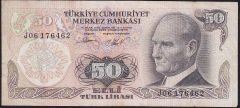 6.Emisyon 2.Tertip 50 Lira J06 176462 Çok Temiz