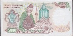 7.Emisyon 3.Tertip 5000 Lira F14 703773 Çok Temiz +