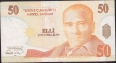 8.Emisyon 50 YTL D19 967996 Çok Temiz +