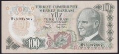 6.EMİSYON 2.TERTİP 100 LİRA H75 047807 ÇÇT ÇİLALTI