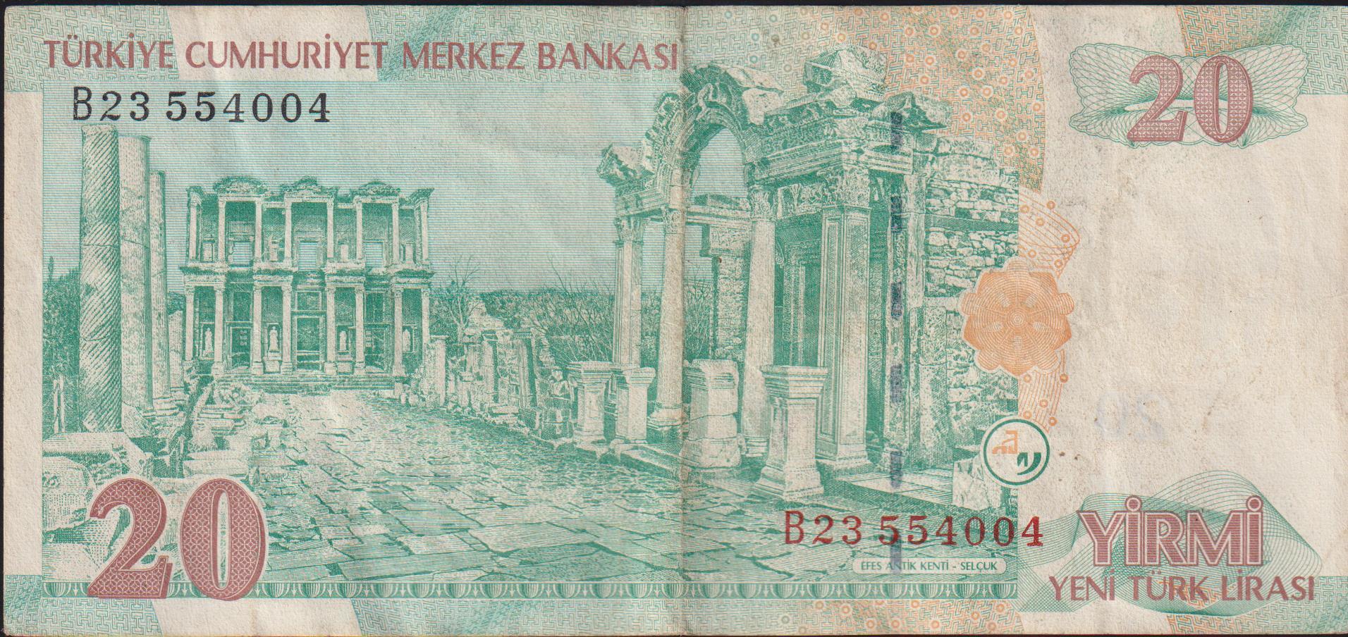 8.Emisyon 20 YTL B23 554004 Temiz