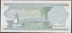 6.Emisyon 2.Tertip 10 Lira I70 106359 Çilaltı Çil