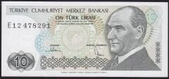 7.Emisyon 2.Tertip 10 Lira E12 478291 Çilaltı