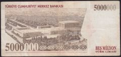7.Emisyon 5 000 000 Lira I09 960227 Çok Temiz