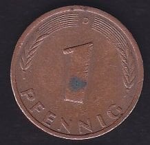 Almanya 1 Pfennig 1977 D