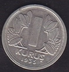 1935 YILI 1 KURUŞ eski para fiyatları