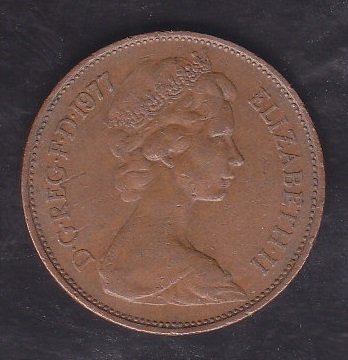 İNGİLTERE 2 PENCE 1977 eski para alan yerler