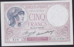 FRANSA 5 FRANK 1933 ÇÇT ÇİLALTI