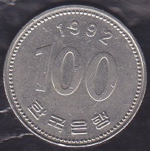 GÜNEY KORE 100 WON 1992