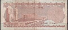 6.Emisyon 1.Tertip 20 Lira A45 123458 Çok Temiz