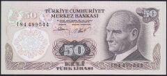 6.Emisyon 2.Tertip 50 Lira I84 499544 Çil
