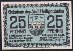 Almanya 25 Pfennig Notgeld 1923 Çil
